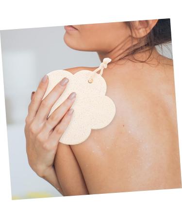 Beavorty Flower Shaped Cotton Loofah Sponge for Exfoliating Body - Light Yellow 13x13cm - Buy Online on SooperMarket.com