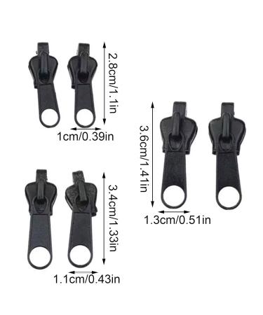 Removable Metal Zipper Repair Set - Zipper Pulls for Jackets Suitcases & Backpacks - Black - Buy Online on SooperMarket.com