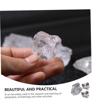 Toyandona 2ST Quartz Mineral Specimens - Geological Rehearsal Sample Ores for Teachers - Natural White Crystal Decor - 3x3cm Transparent Ore Decorations (2 PCS) - Buy Online on SooperMarket.com