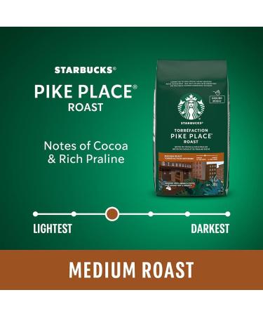 STARBUCKS Pike Place Roast Ground Coffee Medium Roast Smooth Well-Rounded Blend Of Latin American Coffee Beans 340g Bag - Buy Online on SooperMarket.com