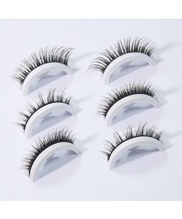 Self Adhesive Eyelashes - No Glue No Eyeliner Reusable Natural Look Lashes (3 Pairs) - Lightweight & Portable - Buy Online on SooperMarket.com
