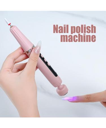 Electric Nail Drill UV Nail Lamp 2 in 1 - Nail File with Small UV Light Portable Electric Manicure Pedicure Kit for Acrylic Gel Nails Polishing Curing - Buy Online on SooperMarket.com