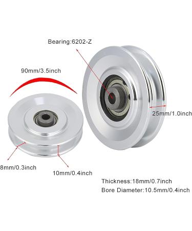 Aluminium Alloy Fitness Pulley Wheel for Home Gym Strength Training (90mm) - Buy Online on SooperMarket.com