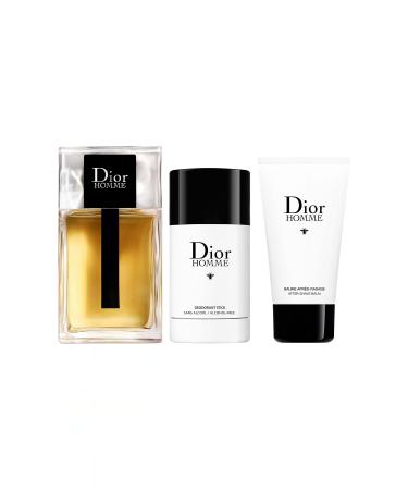 Dior Homme Eau De Toilette After Shave Balm & Deodorant Stick for Men Woody Floral Musk 3.4 + 1.7 + 2.6 Fl Oz 3 Piece Set 7.7 Fl Oz (Pack of 1)