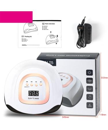 Felenny 220W UV LED Nail Dryer Lamp | Fast Gel Polish Curing | 4 Timer Settings | Auto Sensor | Professional Nail Art Design - Buy Online on SooperMarket.com