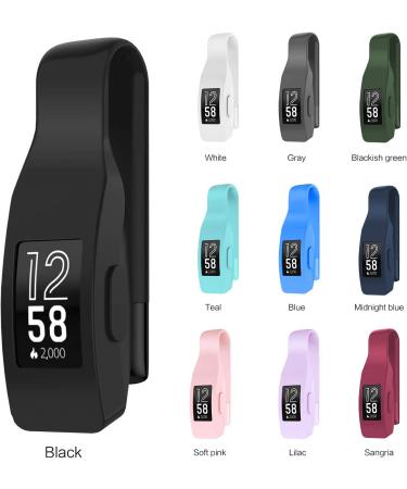 EEweca 2-Pack Clip for Fitbit Inspire/Inspire HR - Black+Sangria | Holder Accessory - Buy Online on SooperMarket.com
