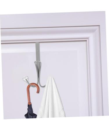 CHILDWEET Metal Door Hanger 2pcs Door Hook Towel Rack Towels Coats Scarf Hook Over Door Towel Hanger Organizer Kitchen Utensils - Buy Online on SooperMarket.com