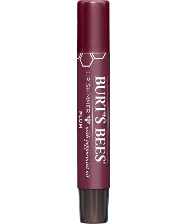 Burt's Bees Lip Shimmer Plum 2.55g - 100% Natural Origin with Peppermint Oil - Moisturizing Lip Shimmer, Single Pack - Buy Online on SooperMarket.com