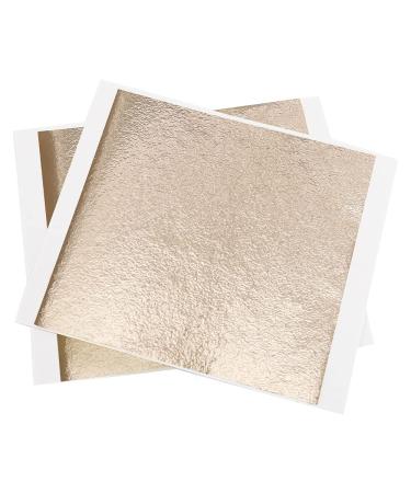 Imitation Gold Foil Sheets - KINNO Antique Gold Leaf Paper for Arts Decoration, Gilding, Nails, Handcrafts, Picture Frames, Sculpture, Furniture, and Wall, Paintings, 100 Sheets 5.1 by 5.3 Inches