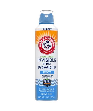 Arm & Hammer Invisible Foot Powder Spray, Clear Talc-Free Foot Odor & Sweat Control, Foot Spray Odor Eliminator Spray, Foot Odor Eliminator For Men & Women, Foot Odor Spray, 7 Oz (1 Pack) 1 Count (Pack of 1)