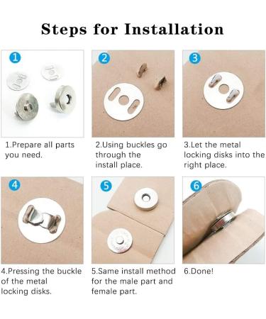 Hysagtek 40 Sets Magnetic Button Clasps Snaps Fasteners for DIY Crafts, Sewing, Knitting - 4 Colors (14mm) - Buy Online on SooperMarket.com