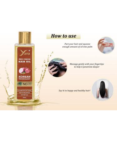 Yana Red Onion Hair Oil for Hair Fall Control | Korean Technology | Buy Internationally - Buy Online on SooperMarket.com