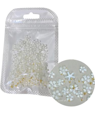 White Flower Nail 3D Flower Nails Art Resin Nails Supplies Manicure Accessories Nail Decorations 3d Flower Nails Art White Flower Nail Jewelry Accessories - Buy Online on SooperMarket.com