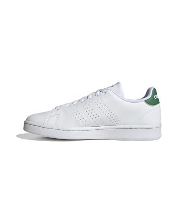 adidas Men's Advantage Shoes Tennis Shoe 43 1/3 EU Ftwr White Ftwr White Green