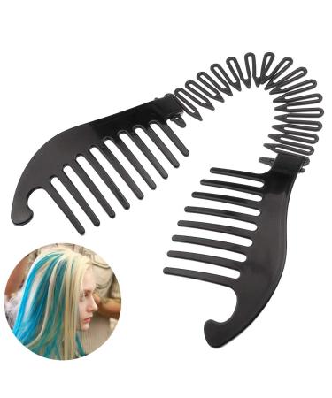 Xiton Flexible Plastic Hair Comb & Banana Clip - Stylish Ponytail Tool for Women & Girls - Perfect for DIY Hairstyles (Black) - Buy Online on SooperMarket.com