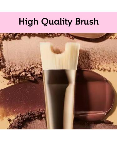 Contour Nose Brush - 2-in-1 U Shape Tool for Precision Sculpting & Defining - Ultra Precision Soft Dual-End Gold Brush for Perfect Nose Contouring - Buy Online on SooperMarket.com