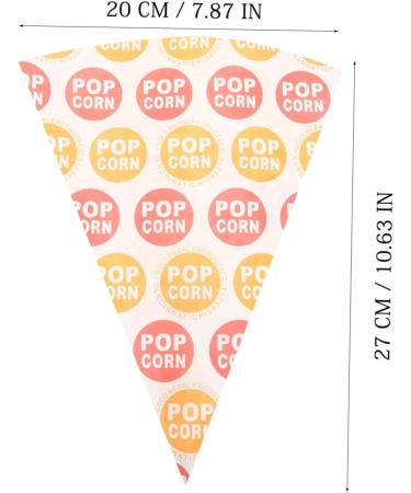 Didiseaon 200 Pcs Popcorn Bag Clear Goody Bag Kids Cone Bags Piping Bags Kids Snack Bag Halloween Treat Bags for Candy Mini Popcorn Boxes Halloween Cone Bags Child Waffles Paper Glass - Buy Online on SooperMarket.com