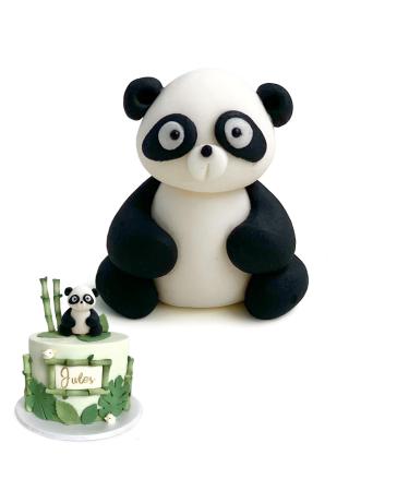 SugarArt Edible Panda Cake Topper - Handmade Animal Cake Decorations - Perfect on Fondant Butter Cream & Icing Sugar Cakes - Made of Sugar - Contains Food Colors (1 Pc Panda)