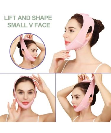 Ehoter Double Chin Reducer Face Slimming Strap & Neck Lifting Mask - Adjustable V Line Face Lifting Tape - Black Compression Bandage - Buy Online on SooperMarket.com
