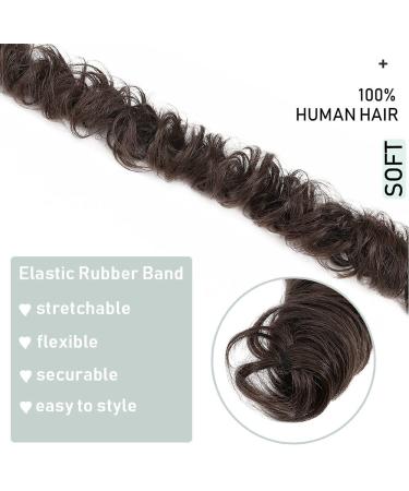 SEGO Hairpiece Extensions - Real Hair Long Messy Bun Updo Voluminous Dark Brown #2 - International Shipping Available - Buy Online on SooperMarket.com