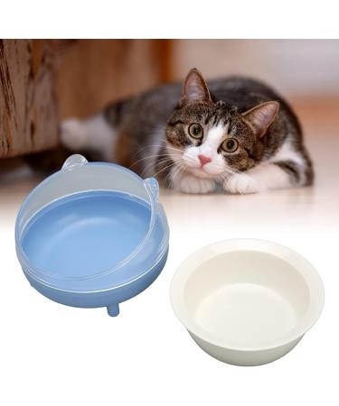Elevated Blue Ceramic Cat Bowl - Increased Ceramic Food Bowls for Cats & Kittens - Durable Inclined Design - Buy Online on SooperMarket.com