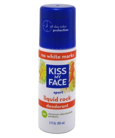 Kiss My Face Deodorant Liquid Rock Roll-On Sport 3 Ounce (88ml) (2 Pack)