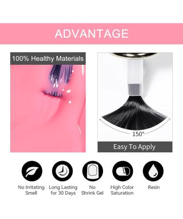 Pink Gel Nail Polish - Pink Nail Polish - Baby Pink Light Pink Pale Pink Nail Vanish - Soak Off UV LED Gel Nail Polish - Long Lasting Nail Art DIY Home (15ml) - Buy Online on SooperMarket.com