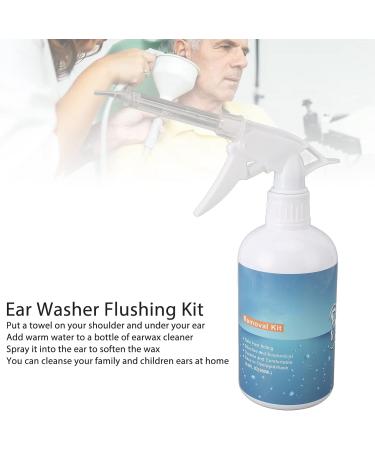 Ear Wax Removal Kit - Gentle Ear Washer Bottle System for Kids & Adults with 7 Rinse Heads, 2 Nozzles, 1 Brush - Ear Irrigation Flushing Tool - Buy Online on SooperMarket.com