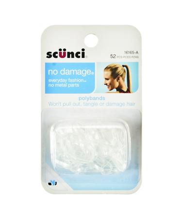 Scunci Clear No Damage Poly Bands 52 Count - Gentle Hair Elastics - Buy Online on SooperMarket.com