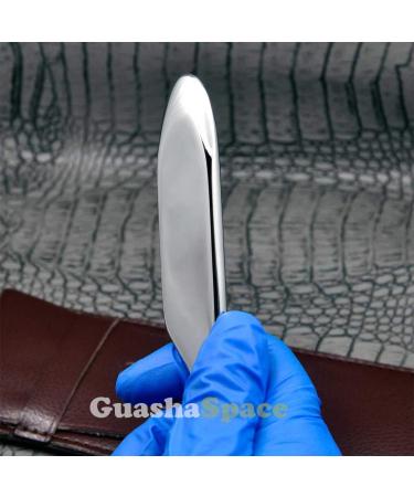 GuashaSpace Medical Grade Stainless Steel Soft Tissue Physical Therapy Chiropractic Sports injuries Therapy Gua Sha Tool Guasha Scraping Tool (ST004V Type) - Buy Online on SooperMarket.com