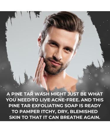 Natrulo Pine Tar Soap Bar 4oz - Antibacterial Antiseptic for Acne, Eczema, Psoriasis - Pure Goat's Milk with Oatmeal & Charcoal - Essential Oils - Face & Body Wash - Buy Online on SooperMarket.com