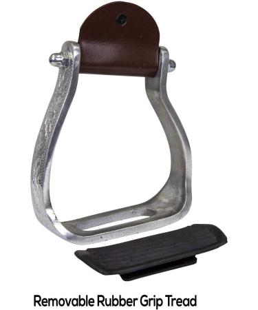 Tahoe Tack Angled Engraved Knee Relief Western Show Stirrups - Comfort and Style for Western Riders - Buy Online on SooperMarket.com