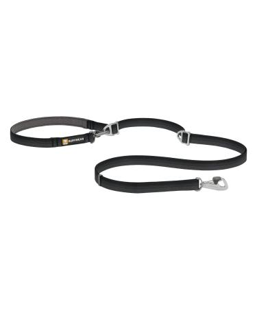 RUFFWEAR Switchbak Dog Lead Double Ended Lead for Dogs Strong Adjustable Dog Lead Hand Held Over Shoulder or Waist Worn Hands-Free Dog Training Lead 0.8-2.1m No Tangle Dog Leash Basalt Grey