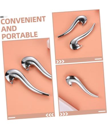 Beavorty 4pcs Metal Acupuncture Stick Tools Eye Roller Tool for Face Eye Acupoint Scraper Face Acupoint Scraper Face Scraper Eye Scraper Faical Tool Massage Zinc Alloy Tendon Stick 10.00X3.20X3.00CMx4pcs Silverx4pcs - Buy Online on SooperMarket.com