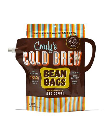 Grady's Cold Brew Coffee Spouch with 2 Bean Bags + Pour Bag - 4 Servings 4oz (Pack of 1) - Buy Online on SooperMarket.com