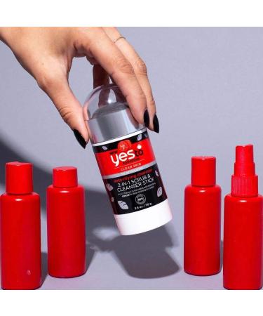 Yes To Tomatoes 2-in-1 Charcoal Face Scrub & Cleanser Stick | Detoxifying Blemish Treatment | 95% Natural 2.5 Oz - Buy Online on SooperMarket.com