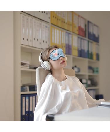 Buy NOLITOY 2pcs Printed Sleep Mask - Hot Cold Eye Patch & Blindfolds for Travel Naps | Silk Adjustable Goggles for Ultimate Comfort - Buy Online on SooperMarket.com