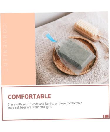 Healeved 8 Pcs Foaming Net Foam Soap Body Exfoliator Soap Sack Saver Pouch Net Bag for Soap Pe White - Buy Online on SooperMarket.com