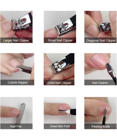 Keiby Citom Manicure Set 18pcs Professional Nail Clippers Kit Pedicure Care Tools-Stainless Steel Grooming Tools With Rose Gold PU Leather Case for Travel & Home (Pink) - Buy Online on SooperMarket.com