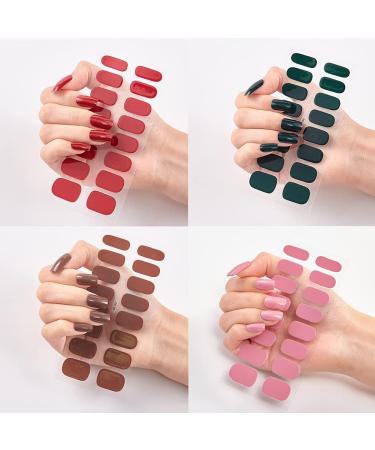 NAILDOKI Nail Stickers - 12 Sheets x 16 Pieces Full Wraps, Self-Adhesive Gel Nail Art Decals for Women & Girls - Buy Online on SooperMarket.com