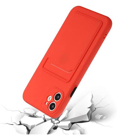 Buy Tivenfezk Nadoli Ultra Thin Silicone Case for iPhone 15 Plus - Shockproof Scratch-Resistant Red TPU Wallet Cover with Card Holder - Buy Online on SooperMarket.com
