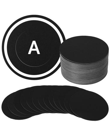 36 Pieces 4 inch Round Black Kraft Cards Cardstock Thick Kraft Paper Coaster Cards Blank Cardstock Slices for Mandala Painting DIY Coasters Painting Writing and Decorations (Black) Black Diameter-4 in