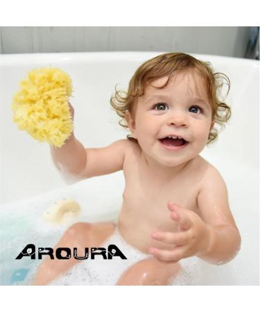 AROURA Natural Sea Wool Sponge | Shower & Bath Sponge | Natural Loofah | Sea Sponge for Body Care | Sea Sponge for Facial Cleansing & Body Washing | Natural Sponge Size 3 (11-12 CM) - Buy Online on SooperMarket.com