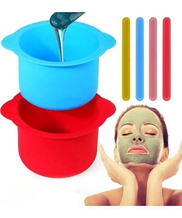 Silicone Wax Warmer Liner Set - Non-Stick Wax Bowl & Spatula Sticks - Perfect for Wax Melters - Pink - Buy Online on SooperMarket.com