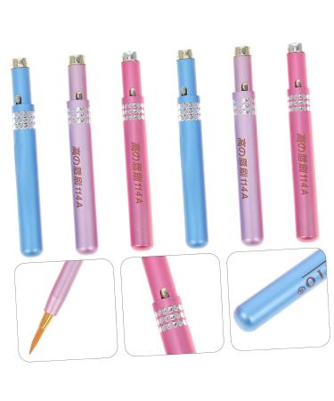 NOLITOY Retractable Lip Brush Set - 6 Pcs Portable Lip Makeup Applicators for Lip Gloss & Lipsticks - Buy Online on SooperMarket.com