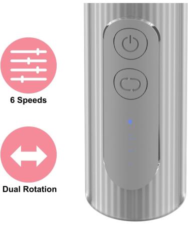 Portable Electric Nail File Kit | Rechargeable Base | 12 Bits | 6 Speeds | Professional Nail Drill for Acrylic Gel Nails | Gifts for Women - Buy Online on SooperMarket.com