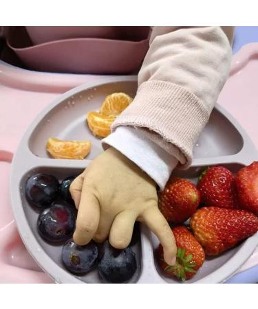 SilverStaar Baby Weaning Set - Silicone Suction Plate, Bowl, Spoon, Fork & Bib - Detachable Suction Base Feeding Set for Babies and Toddlers (Grey) - Buy Online on SooperMarket.com