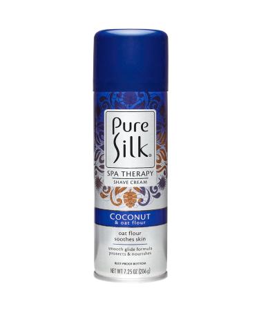 Pure Silk Coconut & Oat Flour Spa Therapy Shave Cream for Women, 7.25 Oz