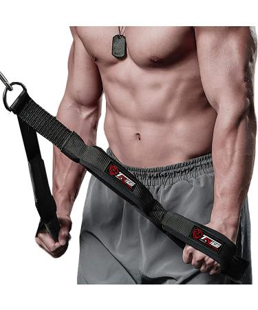 Tricep Rope Cable Attachment (Two Lengths Built in One) Greater Range Of Motion,Tricep Pull Down Rope Extension Straps Cable Crossover Accessories