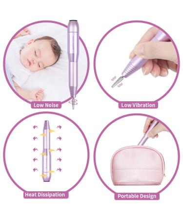 Electric Nail Drill Machine Professional 25000RPM | Manicure Pedicure Tool Kit for Acrylic & Gel Nails - 64 Piece Set - Buy Online on SooperMarket.com